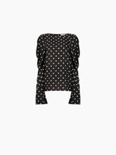 Cargar imagen en el visor de la galería, Blouse With Puff Sleeves in Black - Nina Ricci
