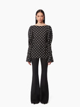 Cargar imagen en el visor de la galería, Blouse With Puff Sleeves in Black - Nina Ricci
