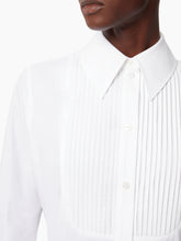 Charger l&#39;image dans la galerie, COTTON SHIRT WITH BIB IN WHITE - Nina Ricci
