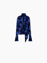 Load image into Gallery viewer, PUSSY-BOW BLOUSE IN BLUE - Nina Ricci
