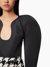 Charger l&#39;image dans la galerie, TAFFETA TOP WITH COCOON SLEEVES IN BLACK -Nina Ricci
