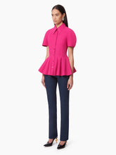 Charger l&#39;image dans la galerie, COTTON POPLIN PEPLUM SHIRT IN PINK - Nina Ricci
