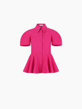 Charger l&#39;image dans la galerie, COTTON POPLIN PEPLUM SHIRT IN PINK - Nina Ricci
