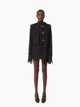 Charger l&#39;image dans la galerie, ROUND COLLAR JACKET IN TWEED IN BLACK - Nina Ricci
