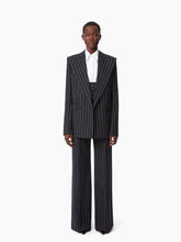 Charger l&#39;image dans la galerie, PINSTRIPE VIRGIN WOOL BLAZER IN BLUE - Nina Ricci
