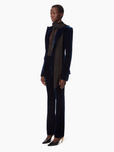 Cargar imagen en el visor de la galería, SINGLE-BREASTED BLAZER IN VELVET IN BLUE - Nina Ricci
