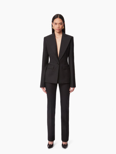 WOOL GABARDINE BLAZER IN BLACK - Nina Ricci