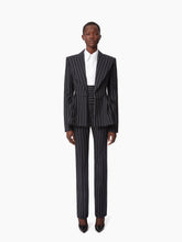 Load image into Gallery viewer, PINSTRIPE PEPLUM BLAZER IN BLUE - Nina Ricci
