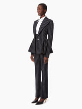 Load image into Gallery viewer, PINSTRIPE PEPLUM BLAZER IN BLUE - Nina Ricci
