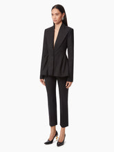 Charger l&#39;image dans la galerie, WOOL GABARDINE PEPLUM BLAZER IN BLACK - Nina Ricci
