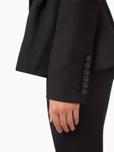 Cargar imagen en el visor de la galería, WOOL GABARDINE PEPLUM BLAZER IN BLACK - Nina Ricci
