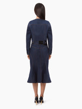 Charger l&#39;image dans la galerie, SWEETHEART NECKLINE DENIM JACKET IN BLUE - Nina Ricci
