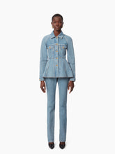 Load image into Gallery viewer, PEPLUM DENIM JACKET IN BLUE - Nina Ricci
