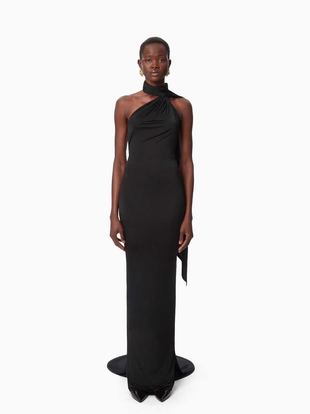 DRAPED HALTER DRESS - NINA RICCI