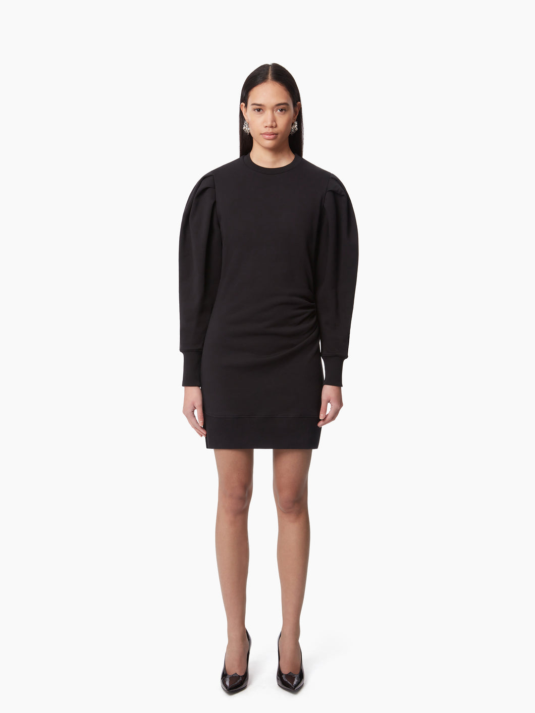 SWEATER DRESS WITH RUCHED SLEEVES - Nina Ricci