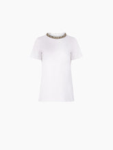 Charger l&#39;image dans la galerie, BEADED NECKLINE T-SHIRT IN WHITE - Nina Ricci
