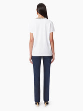 Charger l&#39;image dans la galerie, BEADED NECKLINE T-SHIRT IN WHITE - Nina Ricci
