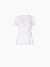 Cargar imagen en el visor de la galería, PEPLUM T-SHIRT WITH BOW DETAIL - Nina Ricci
