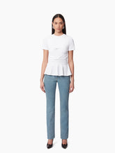 Cargar imagen en el visor de la galería, PEPLUM T-SHIRT WITH BOW DETAIL - Nina Ricci
