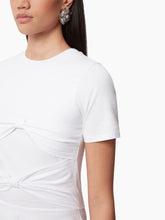 Charger l&#39;image dans la galerie, PEPLUM T-SHIRT WITH BOW DETAIL - Nina Ricci
