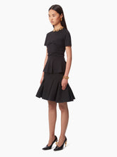 Charger l&#39;image dans la galerie, WOOL PEPLUM MIDI SKIRT IN BLACK - Nina Ricci
