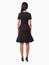 Charger l&#39;image dans la galerie, WOOL PEPLUM MIDI SKIRT IN BLACK - Nina Ricci
