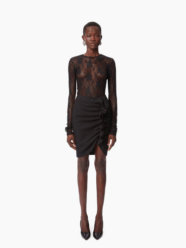 LACE BACKLESS TOP IN BLACK - Nina Ricci