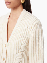 Charger l&#39;image dans la galerie, V-NECK KNIT CARDIGAN IN BEIGE - Nina Ricci
