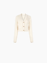 Charger l&#39;image dans la galerie, V-NECK KNIT CARDIGAN IN BEIGE - Nina Ricci
