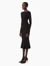 Load image into Gallery viewer, LONG MERMAID SKIRT WITH CUTLINES IN BLACK - Nina Ricci
