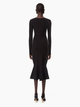 Charger l&#39;image dans la galerie, LONG MERMAID SKIRT WITH CUTLINES IN BLACK - Nina Ricci
