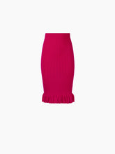 Charger l&#39;image dans la galerie, MIDI SKIRT WITH RUFFLED PEPLUM IN PINK - Nina Ricci
