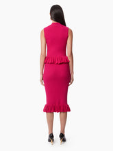 Cargar imagen en el visor de la galería, MIDI SKIRT WITH RUFFLED PEPLUM IN PINK - Nina Ricci
