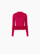 Charger l&#39;image dans la galerie, SWEATER WITH RUFFLE PEPLUM IN PINK - Nina Ricci
