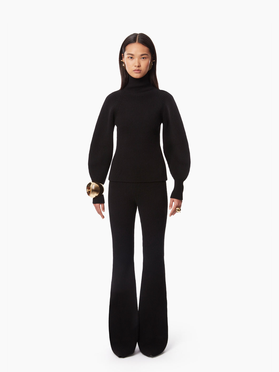 COCOON SLEEVE TURTLENECK SWEATER IN BLACK - Nina Ricci