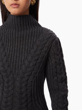 Charger l&#39;image dans la galerie, TURTLENECK SWEATER IN TWISTED WOOL IN GREY - Nina Ricci
