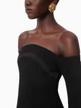 Charger l&#39;image dans la galerie, BARDOT NECKLINE TOP IN BLACK - Nina Ricci
