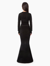 Load image into Gallery viewer, CROPPED TOP WITH TONAL STRIPE IN BLACK - Nina Ricci
