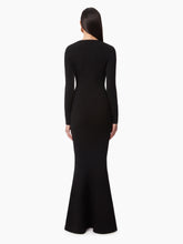 Cargar imagen en el visor de la galería, MERMAID DRESS IN WOOL BLEND IN BLACK - Nina Ricci
