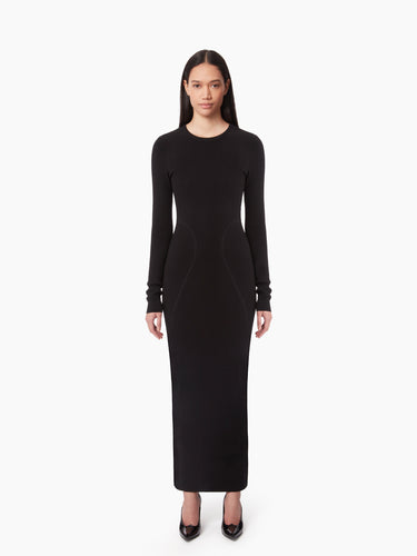 LONG BACKLESS DRESS IN BLACK - Nina Ricci