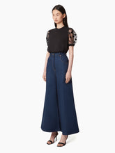 Charger l&#39;image dans la galerie, CROPPED FLARED DENIM PANTS - NINA RICCI
