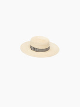 Load image into Gallery viewer, Straw canotier hat in white - Nina Ricci
