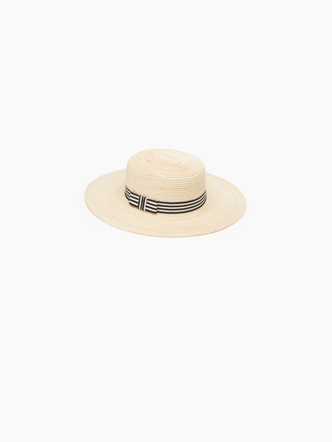 Straw canotier hat in white - Nina Ricci