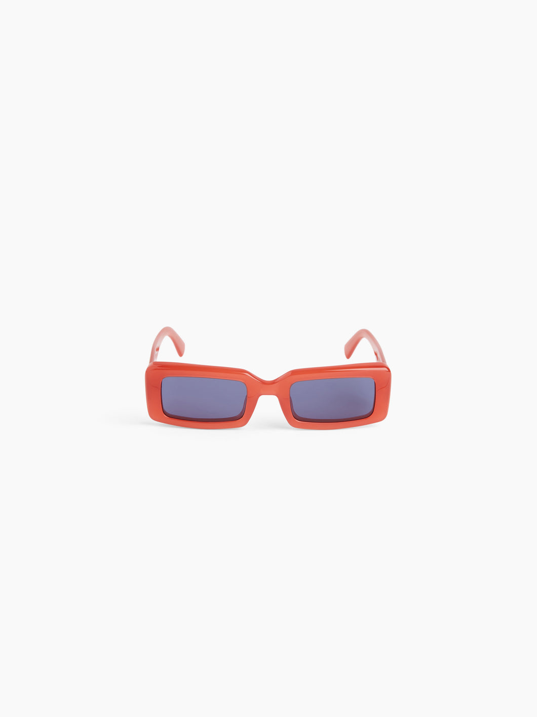 Waves rectangular shiny red Sunglasses