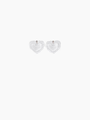 Cushion heart earrings in clear - Nina Ricci