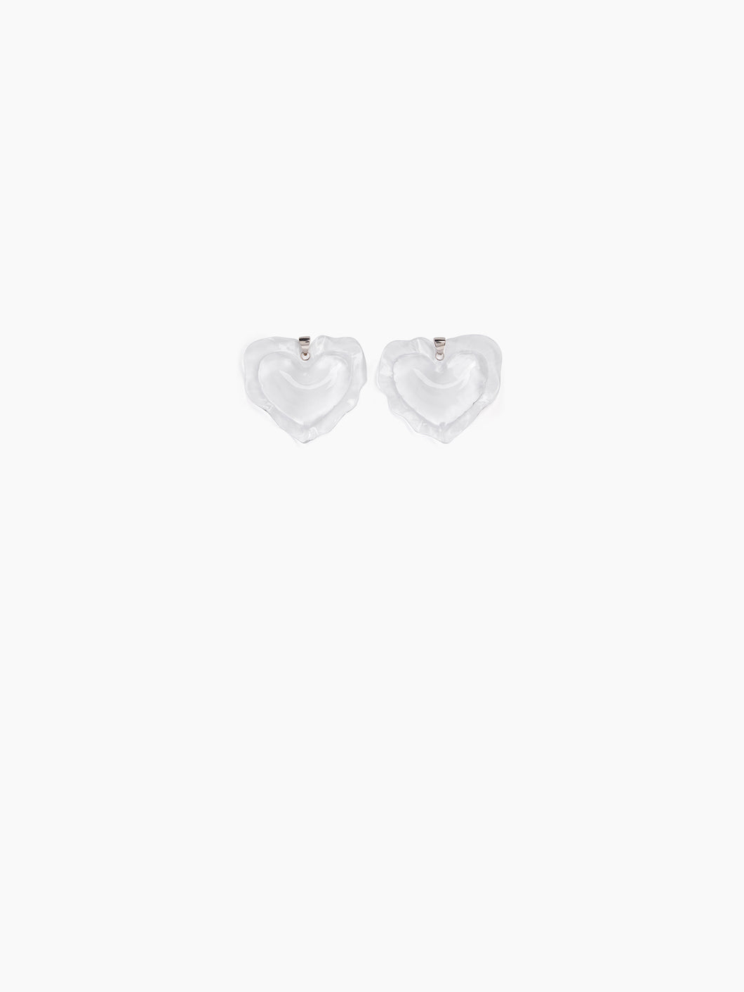 Cushion heart earrings in clear - Nina Ricci