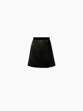 Load image into Gallery viewer, Mini a-line satin skirt in black - Nina Ricci
