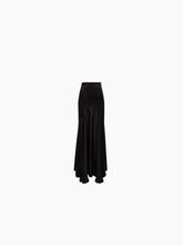 Charger l&#39;image dans la galerie, Long bias cut skirt in black - Nina Ricci
