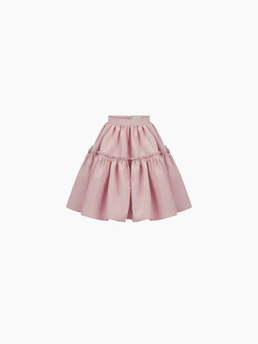 Midi babydoll taffeta skirt in pink - Nina Ricci