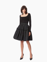 Load image into Gallery viewer, Midi Babydoll Taffeta Skirt In Black - Nina Ricci
